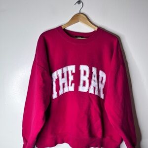 The Bar Varisty Sweatshirt Crewneck Size XL Womens Pullover
